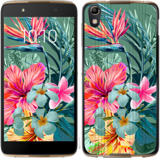 

Чехол Тропические цветы v1 для Alcatel idol 4 845416
