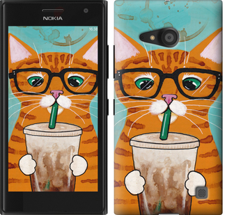 

Чехол Зеленоглазый кот в очках для Nokia Lumia 730 625518