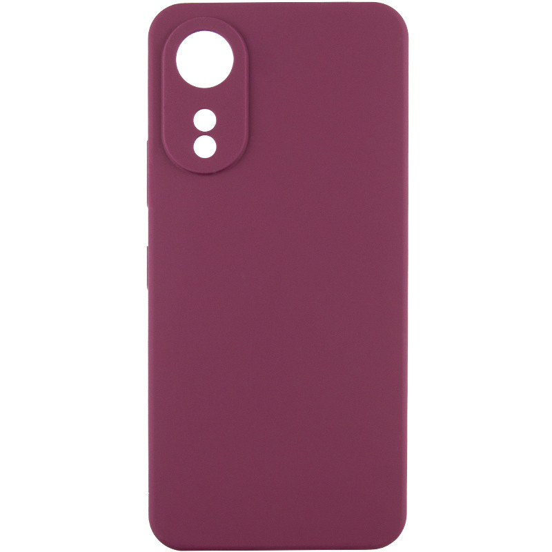 Чехол Silicone Cover Lakshmi Full Camera (AAA) для Oppo A78 4G (Бордовый / Plum)