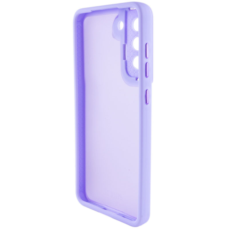 Фото TPU+PC чохол Accent на Samsung Galaxy S21 FE (White / Purple) в маназині vchehle.ua