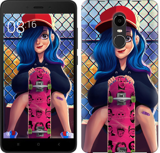

Чехол Прикольная девочка со скейтбордом для Xiaomi Redmi Note 4X 618339