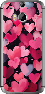 

Чехол Сердечки 4 для HTC One M8 1646678