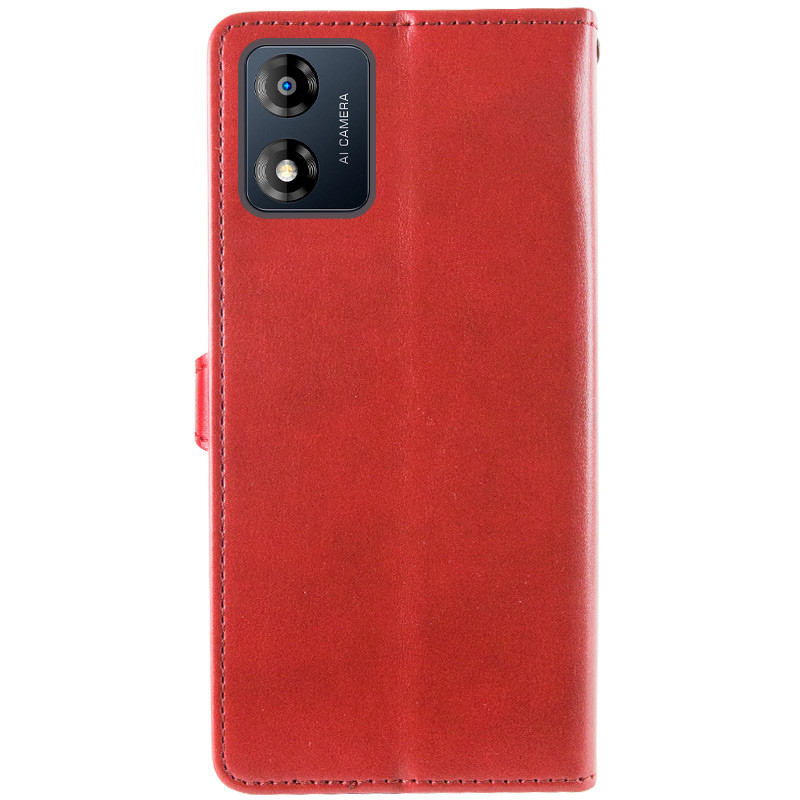 Купить Кожаный чехол-книжка GETMAN Gallant (PU) для Motorola Moto E13 (Красный) на vchehle.ua