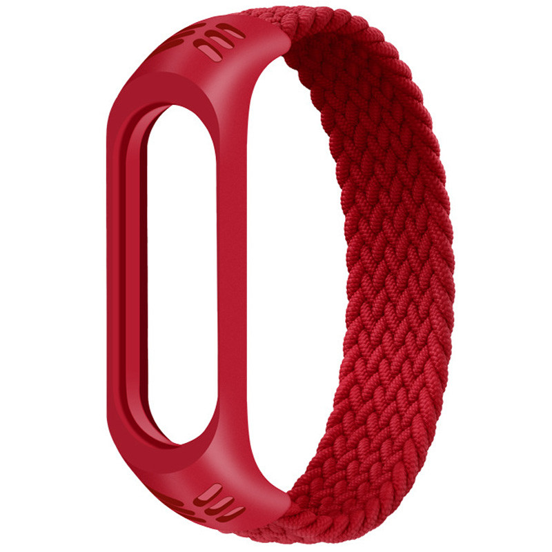 

Тканинний монобраслет Braided Solo Loop для Xiaomi Mi Band 3/4/5/6 (M) (Червоний) 1132798