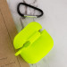 Силиконовый футляр New с карабином для наушников Airpods Pro (Салатовый / Neon green) в магазине vchehle.ua