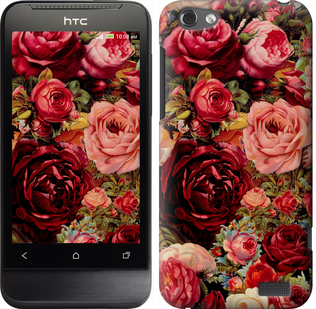 

Чохол Квітучі троянди на HTC One V t320e 235716