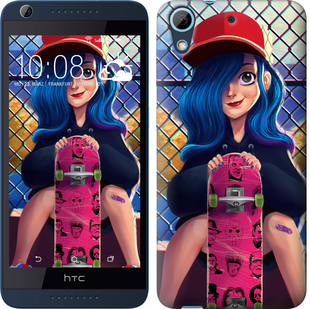 

Чохол Прикольна дівчинка зі скейтбордом на HTC Desire 628 Dual Sim 618176