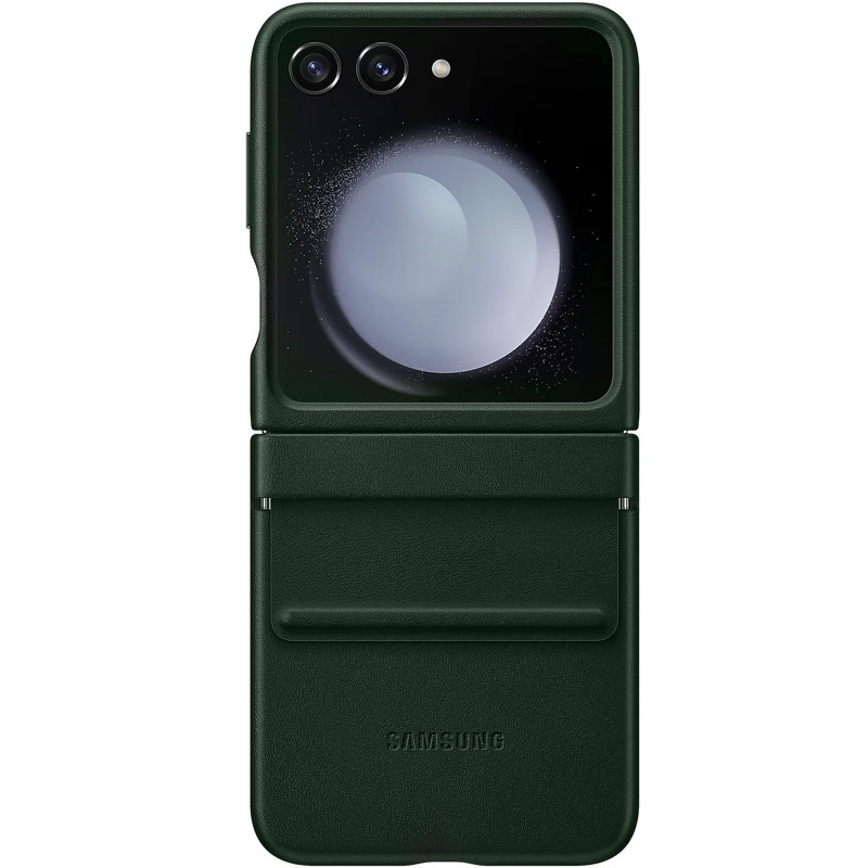 Кожаный чехол Leather Case (AAA) для Samsung Galaxy Z Flip5 (Green)