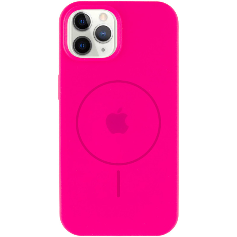 Фото Чехол Silicone Case Full Protective (AA) with Magnetic Safe для Apple iPhone 11 Pro Max (6.5") (Розовый / Barbie pink) на vchehle.ua