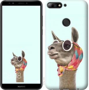 

Чехол Модная лама для Huawei Y7 Prime (2018) 753404