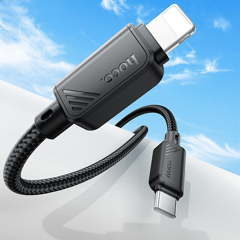 Фото Дата кабель Hoco X113 Beneficio Type-C to Lightning (1m) (Black) в маназині vchehle.ua