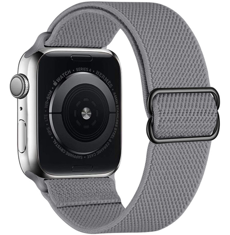 Ремешок тканевый с затяжкой для Apple Watch 38/40/41/42mm (Grey)