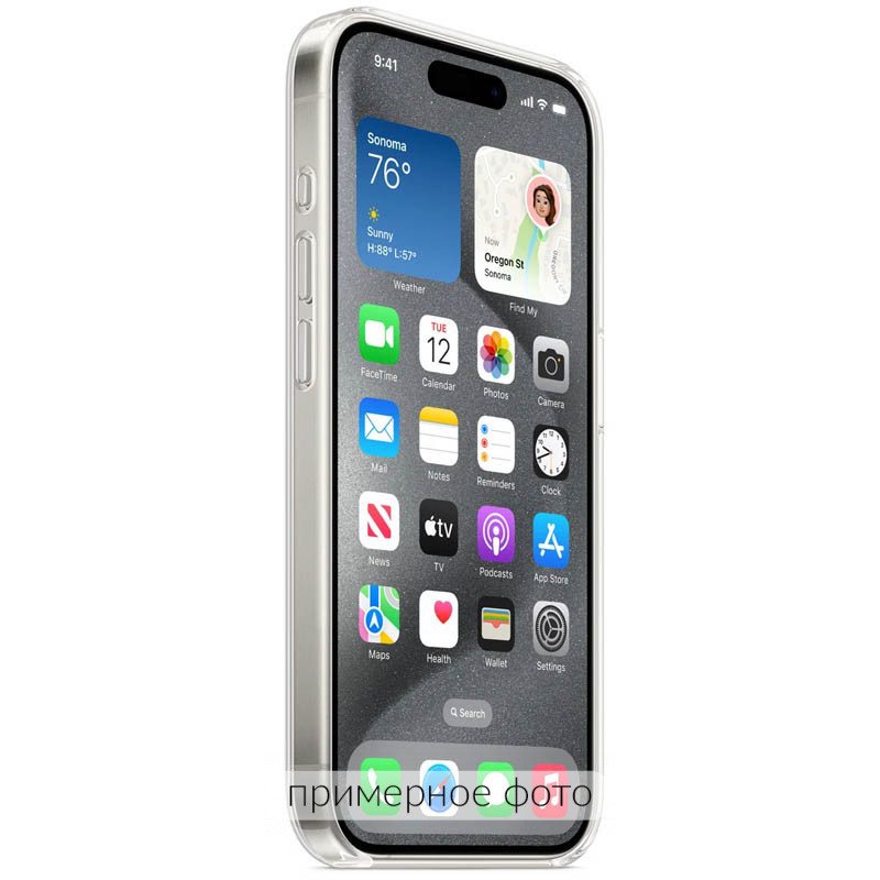 Фото TPU чехол Clear Case with Magnetic safe для Apple iPhone 16e (6.1") (Clear) на vchehle.ua
