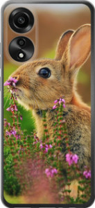 Чехол Кролик и цветы для Oppo A78 4G