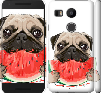 

Чехол Мопс и арбуз для LG Nexus 5X H791 843632