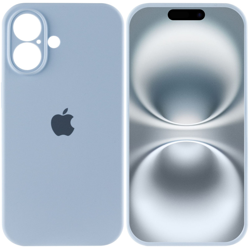 Фото Чохол Silicone Case Full Camera Protective (AA) на Apple iPhone 16 Plus (6.7") (Блакитний / Sweet Blue) в маназині vchehle.ua