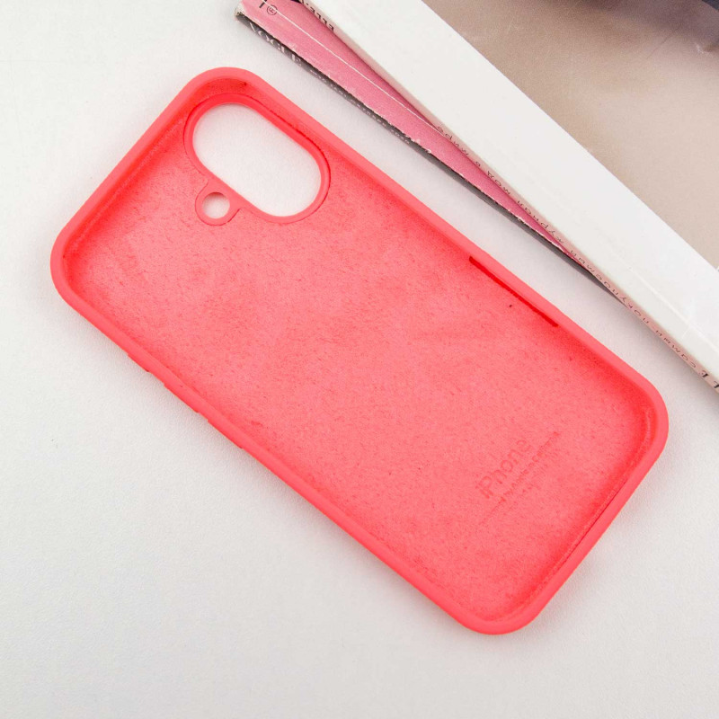 Фото Чехол Silicone Case Full Protective (AA) для Apple iPhone 16 Plus (6.7") (Арбузный / Watermelon red) в магазине vchehle.ua