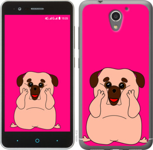 

Чехол Весёлый мопс для ZTE A510 928765