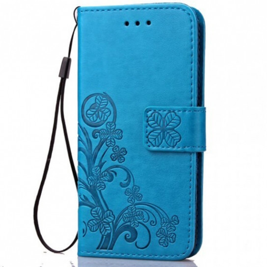Кожаный чехол (книжка) Four-leaf Clover с визитницей для Samsung A710F Galaxy A7 (2016) в магазине vchehle.ua