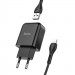 Фото СЗУ HOCO N2 (1USB/2.1A) + USB - Lightning (Черный) на vchehle.ua