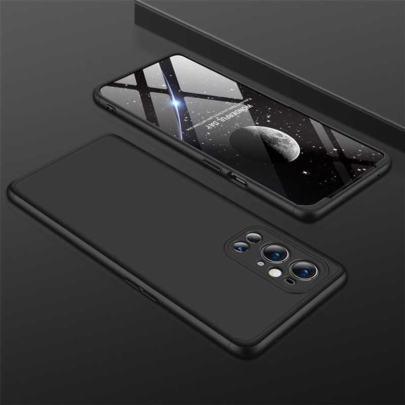 Фото Пластиковая накладка GKK LikGus 360 градусов (opp) для OnePlus 9 Pro (Черный) на vchehle.ua