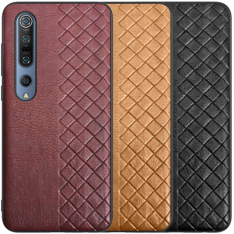Кожаная накладка WeaveSide (PU) для Xiaomi Mi 10 / Mi 10 Pro