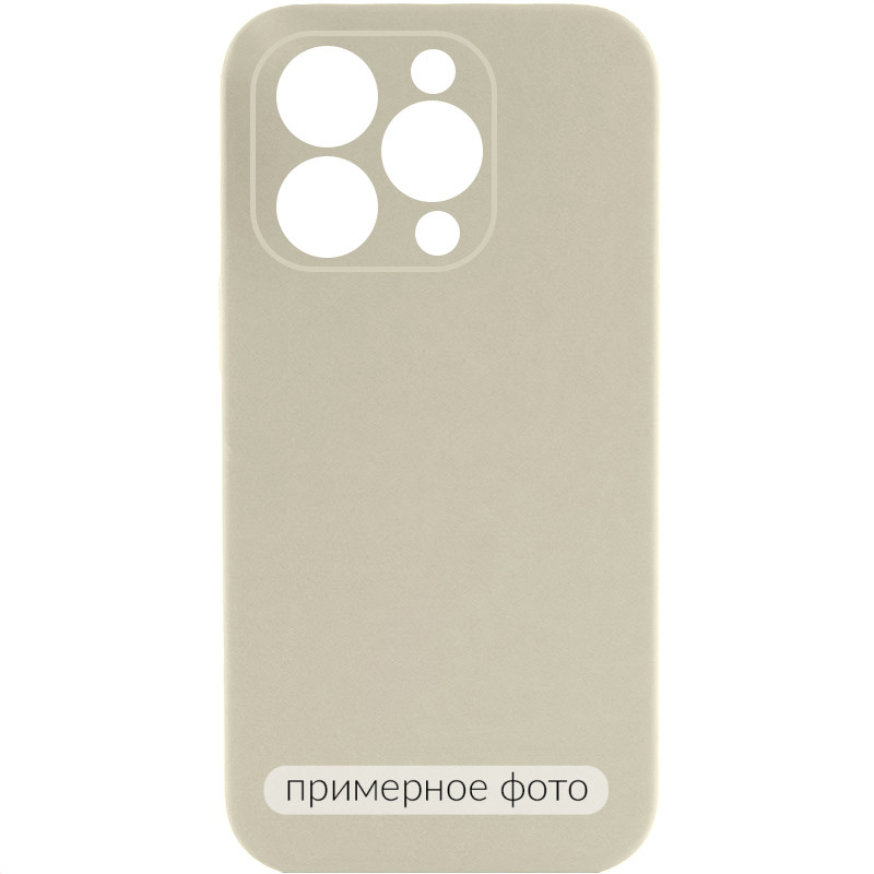 Чехол Silicone Case Full Camera Protective (AA) NO LOGO для Apple iPhone 16 (6.1") (Бежевый / Antique White)