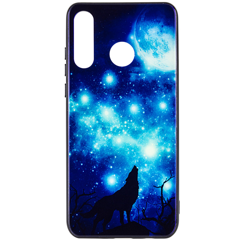 

TPU+Glass чехол Fantasy с глянцевыми торцами для Huawei P30 lite (Лунная ночь) 700184