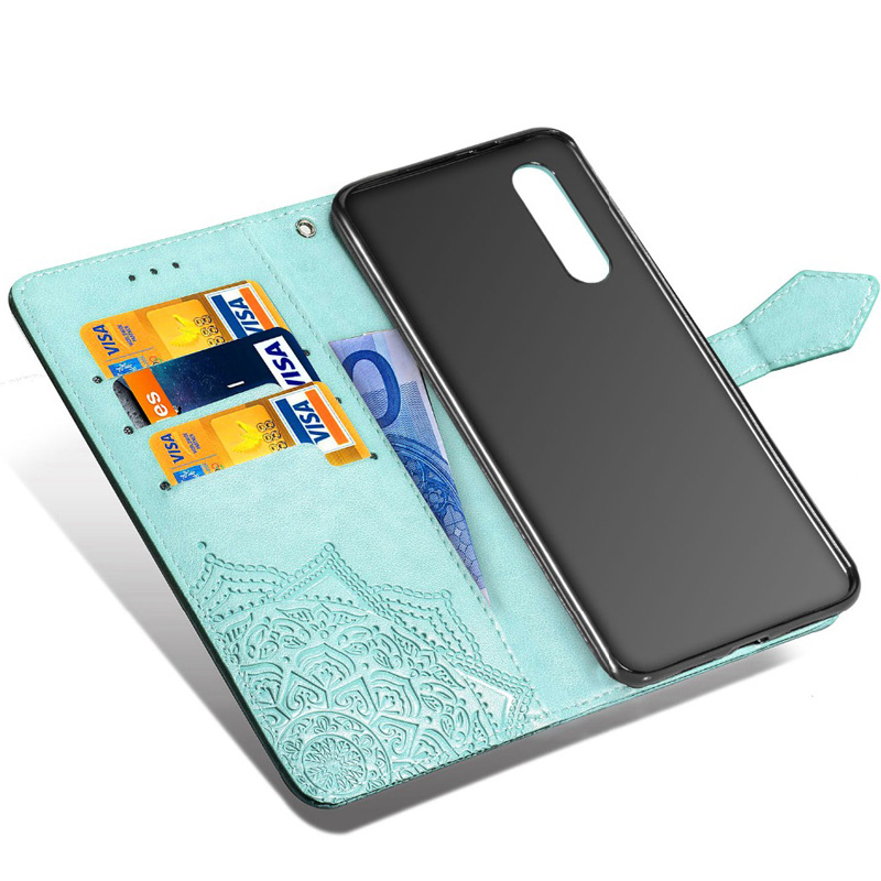 Фото Кожаный чехол (книжка) Art Case с визитницей для Samsung Galaxy A70 (A705F) (Бирюзовый) на vchehle.ua