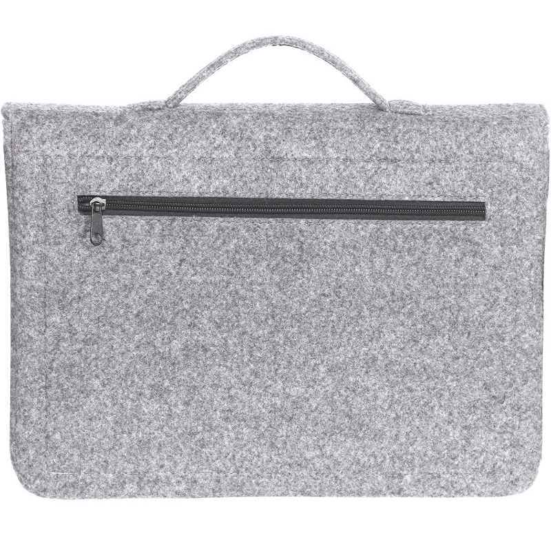 Повстяний портфель Gmakin (GS16) для Macbook Air / Pro 13 / 13,3 на пластикових застібках (Ciрий) в магазині vchehle.ua