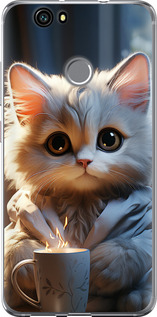 Чохол White cat на Huawei Nova