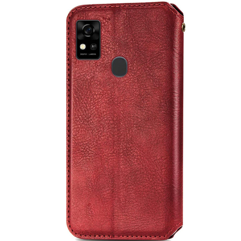 Фото Шкіряний чохол-книжка GETMAN Cubic (PU) на ZTE Blade A31 (Червоний) на vchehle.ua
