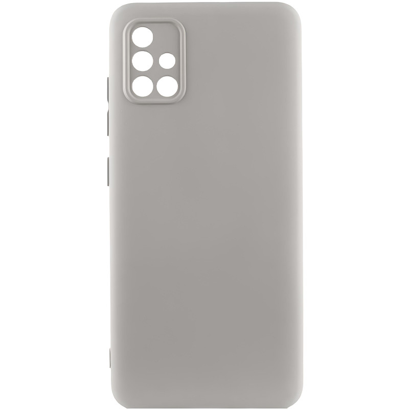 Чохол TPU GETMAN Liquid Silk Full Camera на Samsung Galaxy A51 (Сірий / Lavender)