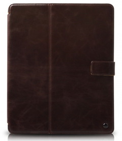 * Кожаный чехол Zenus Masstige Block Folio Series для Apple IPAD 3/2 (Черный шоколад / Black choco)