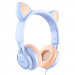 Накладные наушники Hoco W36 Cat ear (3.5mm/1.2m) (Dream Blue)