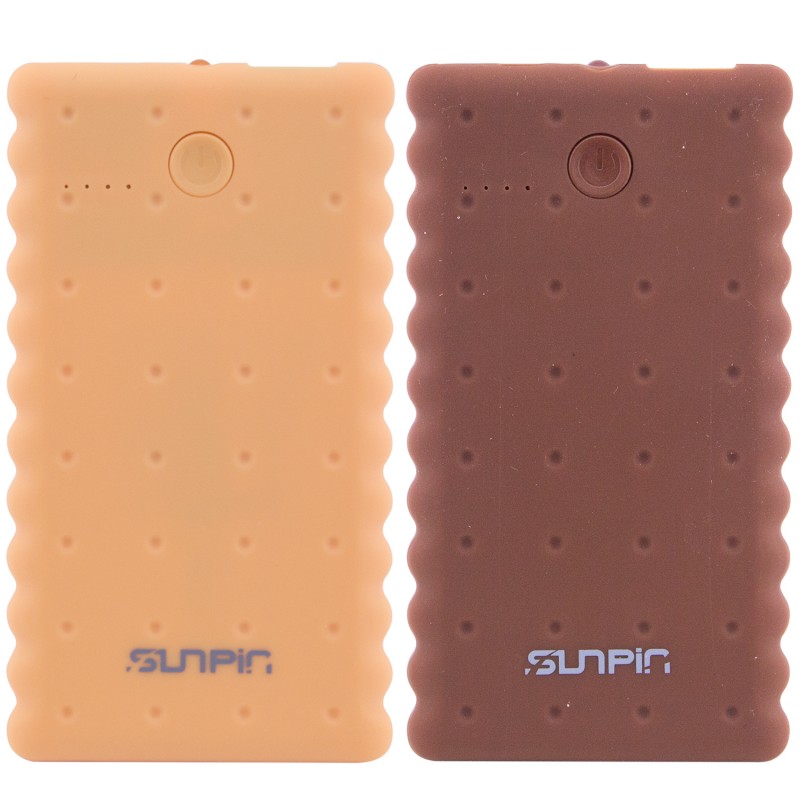 Портативное зарядное устройство SunPin K50 "Печенье" с фонариком (5000 mAh 1 USB 2A)