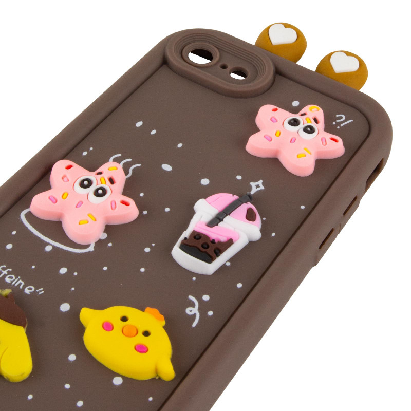 Чехол TPU Toys Case with Ears для Apple iPhone 7 / 8 / SE (2020) / SE (2022) (4.7") (Brown) в магазине vchehle.ua