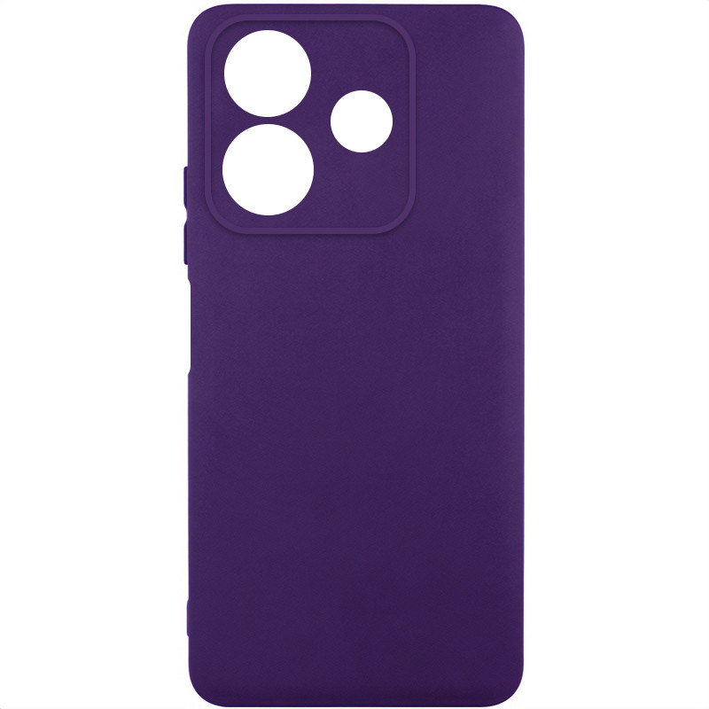 Чехол TPU GETMAN Liquid Silk Full Camera для Xiaomi Redmi Note 14 5G (Темно фиолетовый / Dark Purple)