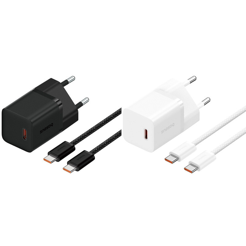 МЗП Baseus GaN5 Fast Charger (mini) 30W (1USB-C) + кабель Type-C to Type-C (P10110902)