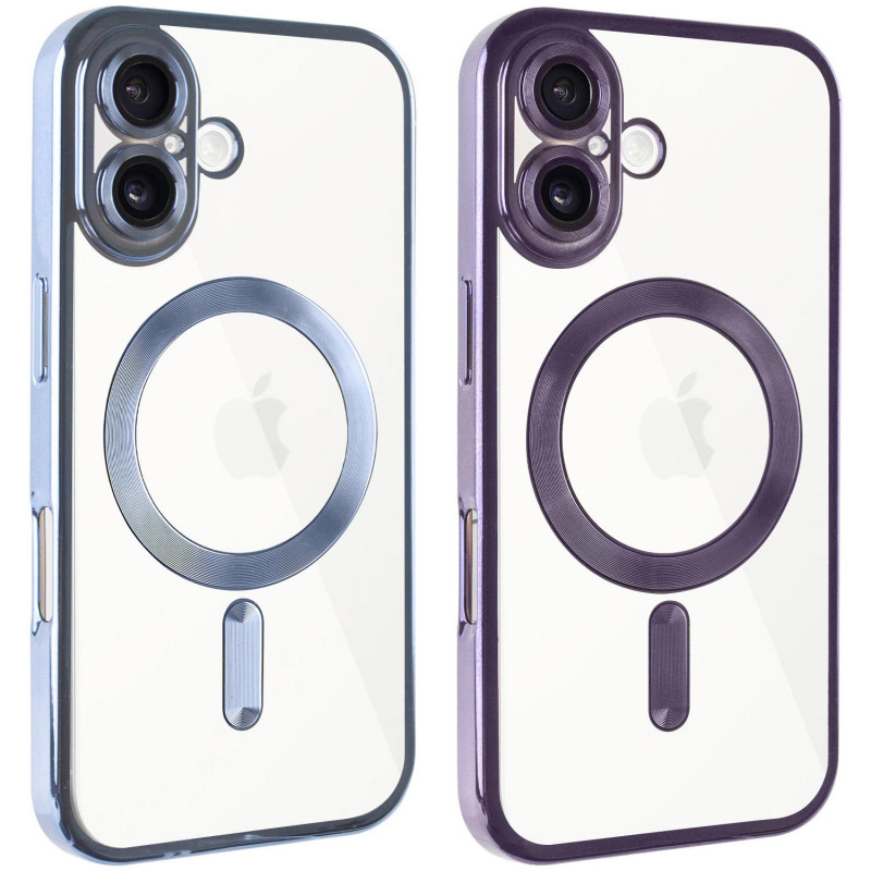 TPU чехол Fibra Chrome with Magnetic safe для Apple iPhone 16 (6.1")