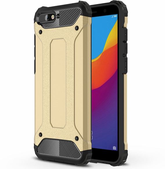 

Броньований протиударний TPU+PC чохол Immortal для Huawei Y5 (2018) (Золотий) 663351