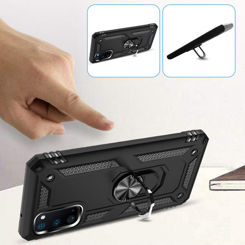 Фото Ударопрочный чехол Serge Ring for Magnet для Samsung Galaxy S20 (Черный) в магазине vchehle.ua