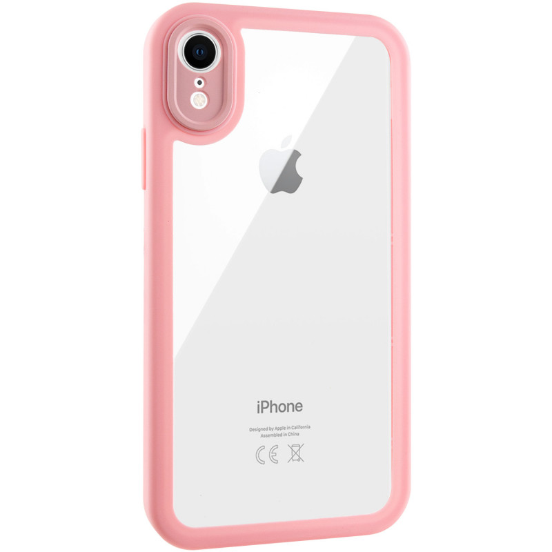 TPU чохол Transparent + Colour 1,5mm на Apple iPhone XR (6.1") (Pink)