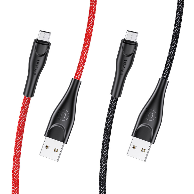 Дата кабель Usams US-SJ393 U41 Micro Braided Data and Charging Cable 1m