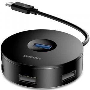 Переходник HUB Baseus Round Box Type-C to USB 3.0 + 3USB 2.0 (CAHUB-G)