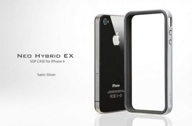 Фото Бампер SGP Neo Hybrid EX (8 квітів) на iPhone 4 (срібний) в маназині vchehle.ua