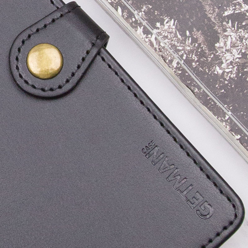Купить Кожаный чехол-книжка GETMAN Gallant (PU) для Motorola Moto G05 / E15 (Черный) на vchehle.ua