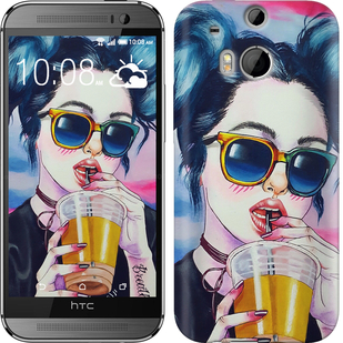 

Чохол Арт-дівчина в окулярах на HTC One M8 246983