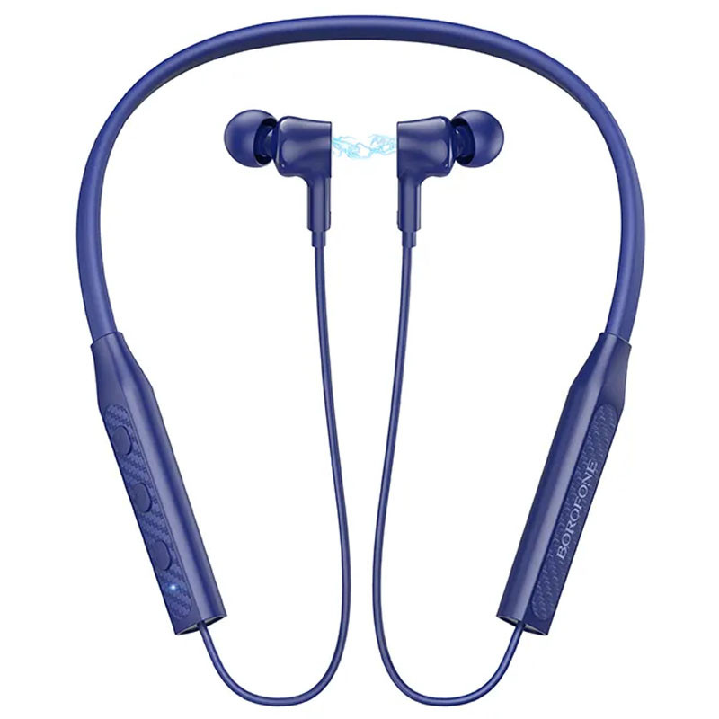 Фото Bluetooth навушники Borofone BE59 Rhythm neckband (Blue) на vchehle.ua