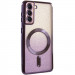 TPU чехол Delight case with Magnetic Safe с защитными линзами на камеру для Samsung Galaxy S21 FE (Фиолетовый / Deep Purple)